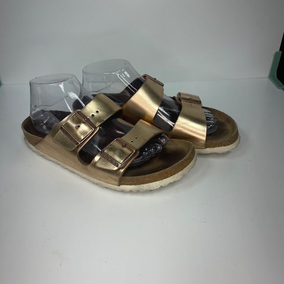 Women’s Gold Arizona Birkenstocks size 40 - Picture 3 of 7